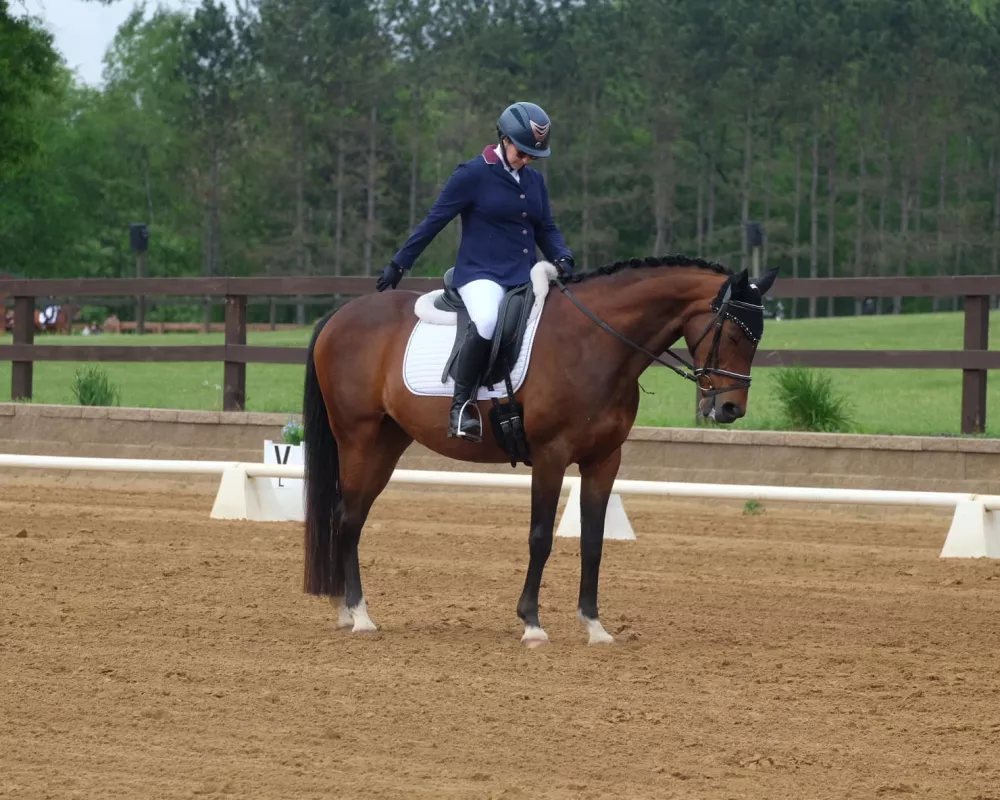 Tess Saluting in Test